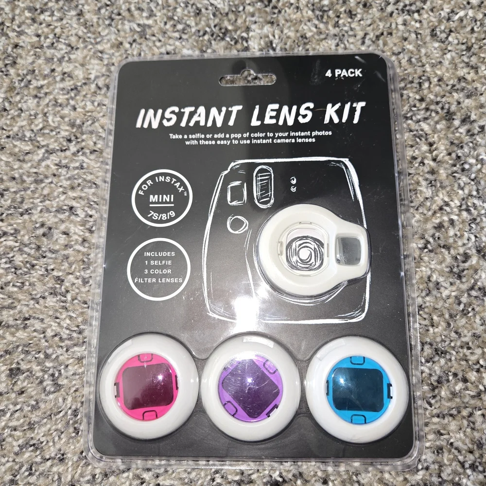 INSTAX Mini 4-PACK of Color Close-Up Lens Filters Set With Selfie Lens NEW